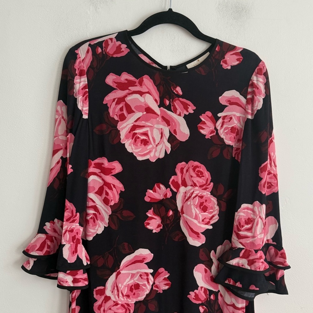 KATE SPADE NY ROSA RUFFLE SHIFT Romantic DRESS XS - Picture 3 of 8